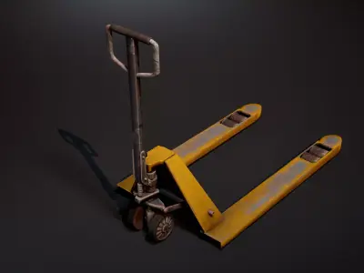 Pallet Jack with Pallets Low-poly 3D model purchase