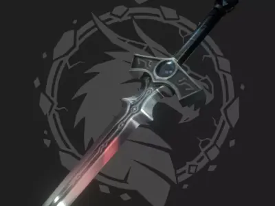 Shadow Blade Low-poly 3D model