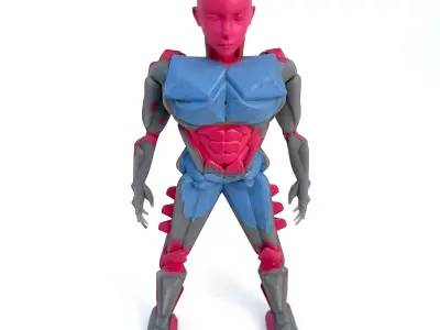 Sci-Fi Cyborg Figure STL 3d Print File Royalty Free 3D print model