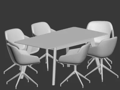 Dining Set coffee table 3D model
