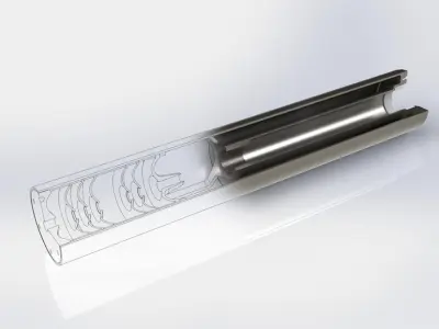 Compensator Sound level reduction silencer and suppressor Free 3D model