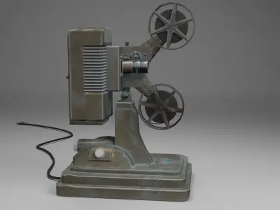 vintage projector  Low-poly 3D model