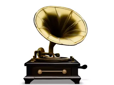 Vintage Gramophone 3D Model Low-poly 3D model purchase