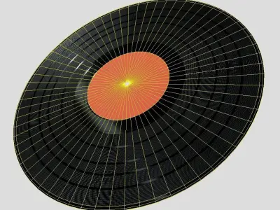 Vinyl Record Low-poly 3D model