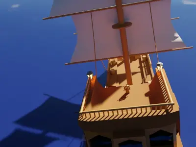 Pirate ship 3D model 6