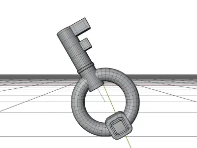 3D Key Game asset Cartoon 3D model