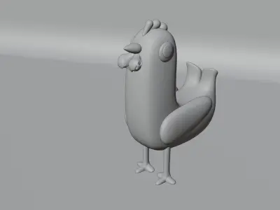 3D Cute Chicken Model - 3D Model For Cartoons - Chicken Model 3D 3D model