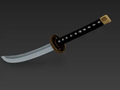 Japanese Katana Sword - Traditional samurai blade  3D model