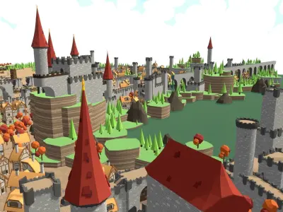 Lowpoly medieval asset Free low-poly 3D model