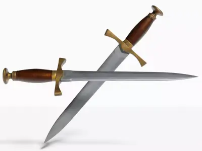 Daggers two swords Low-poly 3D model