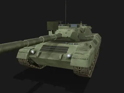 Tank Leopard Low-poly 3D model