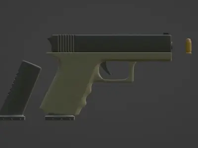 Glock Pistol - Ammunition included Free 3D model