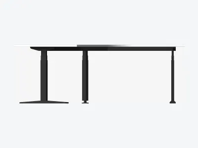 Desk - Single - Officetec - Angular - 120 Deg - Adjustable Low-poly 3D model