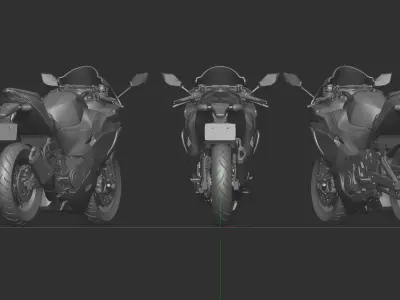Kawasaki Ninja 400R 3D print model