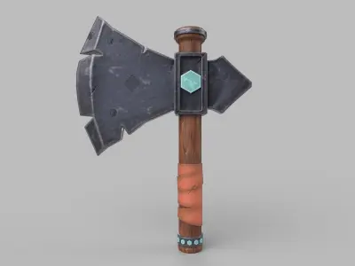 Battle Axe 3D model 14