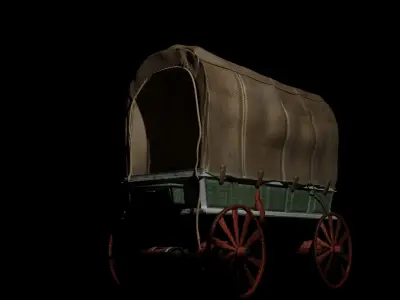 Western Wagon 3D model