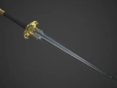 Fantasy Sword Low-poly 3D model get