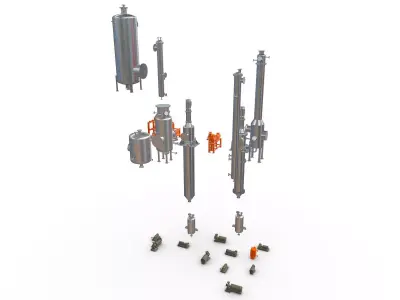 Process Plant UAE - Equipment 3D model