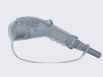 EV charger type 1 plug SAE J1772 3D model
