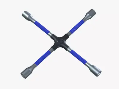 Cross Plug Wrench 3D model
