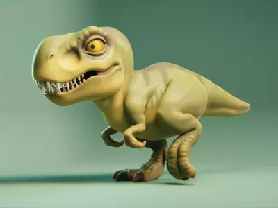 Tyrannosaurus rex Low-poly 3D model 7
