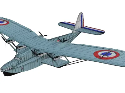 Latecoere 523 Low-poly 3D model purchase