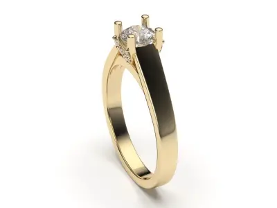 solitaire with ring sizes  8 part S111 3D print model