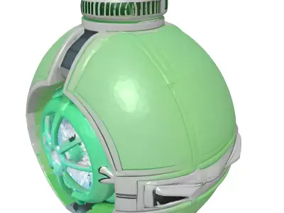 Futuristic Plasma Grenade 8K 3D model