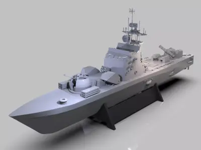 INS Mivtach Warship 3D print model