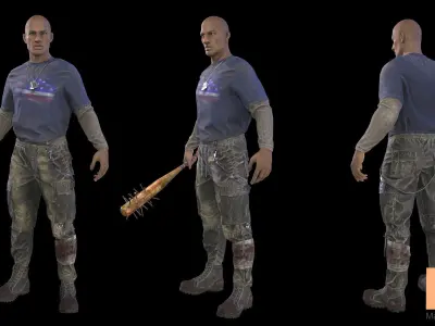 Adventure Character 02 Low-poly 3D model