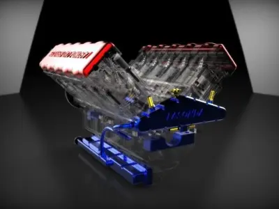 V10 Engine  Free 3D model