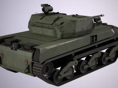 RIPSAW M5 Robotic Combat Vehicle Medium Low-poly 3D model