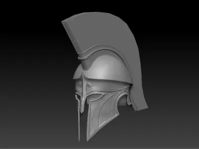 High-poly model  Spartan helm 3D model