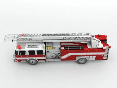 Fire Ladder Truck 3D model