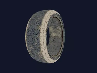 Old Vehicle Tyre 3D model