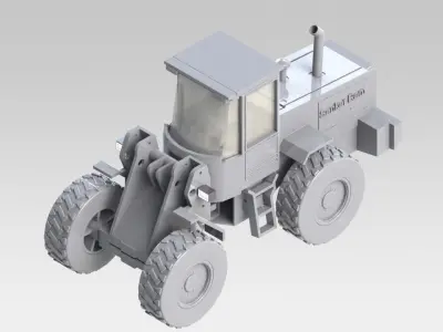 Back hoe Loader 3D model