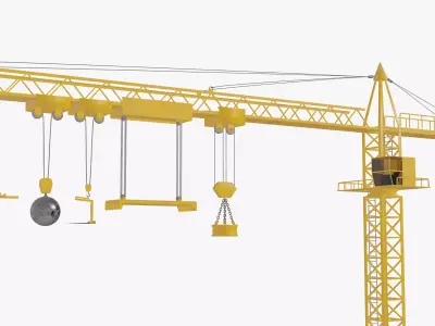 Tower Crane 3D model 9