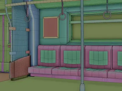 Decent-Looking 3D Train Model Photorealistic 3D model