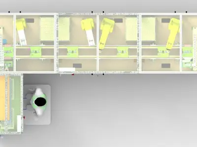 Headphone automatic polishing production line 3D model