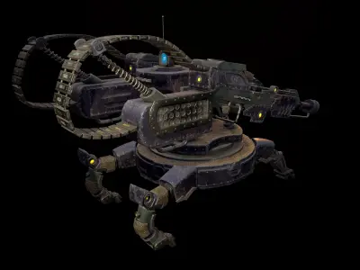 Beast Turret Low-poly 3D model