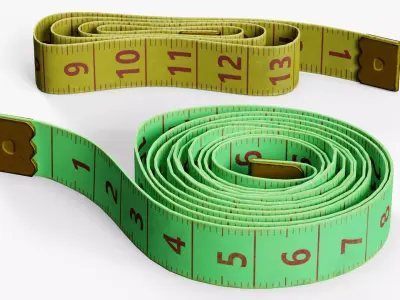 Tailor Measuring Tape Low-poly 3D model