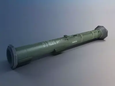 Bazooka military missile 3D model