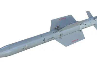 KAB-50C  KAB-50TV  and  KAB-50L guided air bomb 3in1 Low-poly 3D model