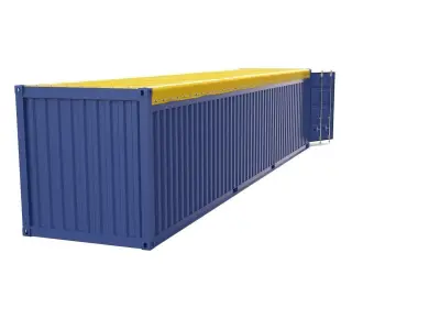 40ft Shipping Container Open Top 2 3D model