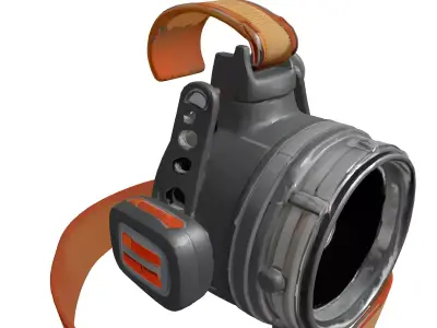 Industrial Vintage Headlamp 3D Model Low-poly 3D model