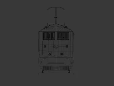 Indian WAP-7 Electric Locomotive - High Poly 3D Model - Blender 3D model