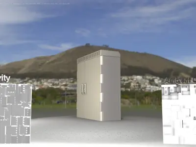 Electrical Distribution Cabinet 15 Low-poly 3D model