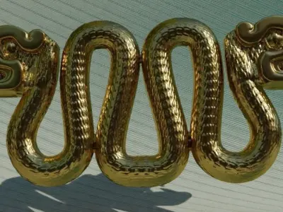 Ancient double headed snake 3D print model