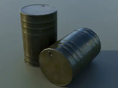Barrel 01 Low-poly 3D model