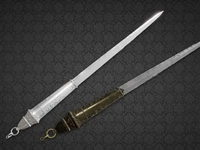Fantasy Dagger 2  Low-poly 3D model